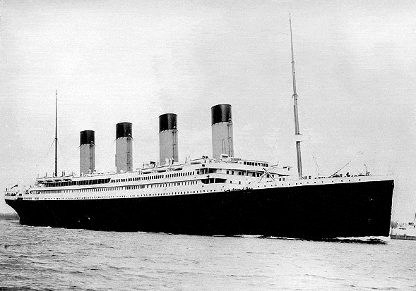 Photo of the Titanic.