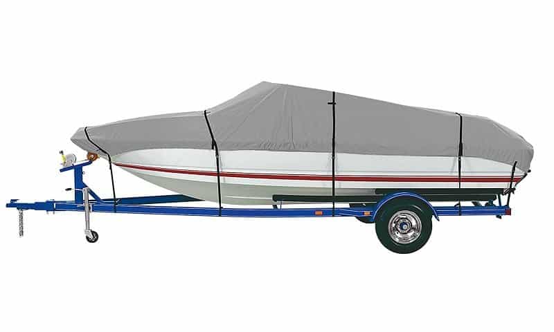 Waterproof Heavy Duty Boat Covers Trailerable Runabout Boat Cover Fit V-Hull NEXCOVER Boat Cover Runabout TRI-Hull Pro-Style Fishing Boat Bass Boat Storage Bag and Tightening Straps Included. 