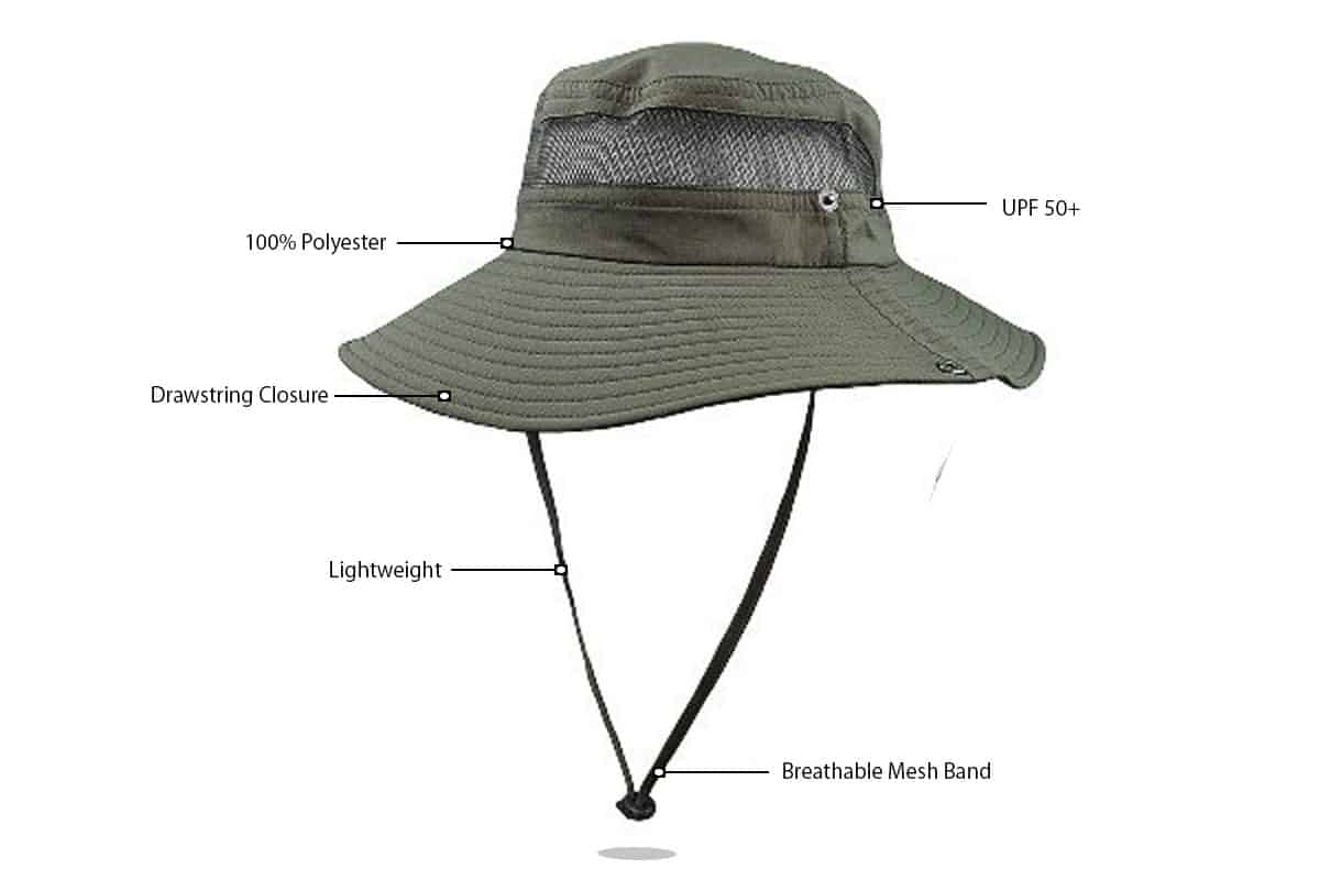 EZCAMP Sunhat Men Fishing Hat Men Fishing Hat with Adjustable Band 