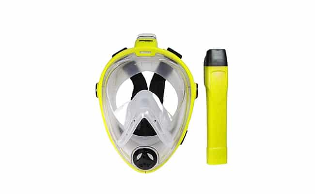 Young Go K2 Free Breathing System Double Snorkel Mask for Natural Breath and Safe Snorkeling Mask Anti Leak Anti Fog Diving Mask Dry Snorkel Set for Kids Adults OUTFANDIA Full Face Snorkel Mask