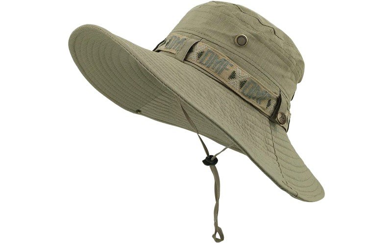 Made in Detroit Mens Sun Hat Fisherman Bucket Hat Womens UV Protection Fishing Cap Black