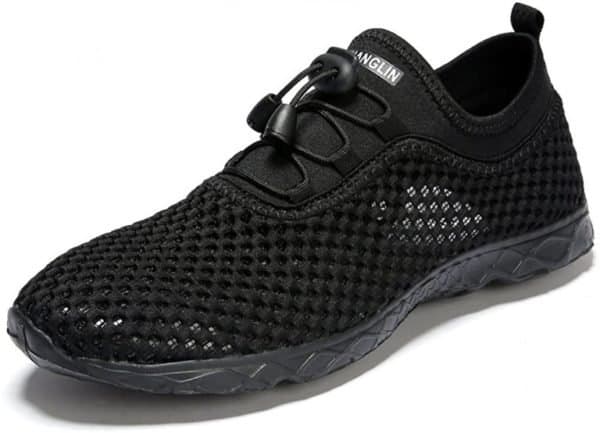 Enimay Mens Outdoor Stretch Nylon Mesh Rubber Sole Adjustable Sport Water Shoe 