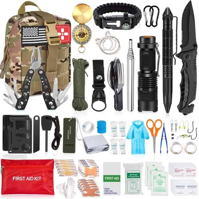 10 in 1 Professional Survival Kit Outdoor Travel Hike Field Camp Emergency Tools