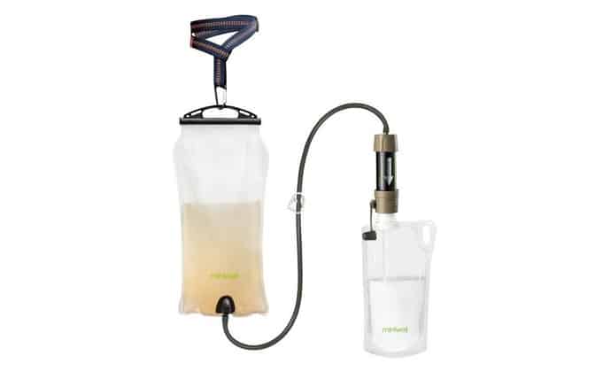 Ginkin Gravity-Fed Water Filter System with 2 Black Purification Filters Element 
