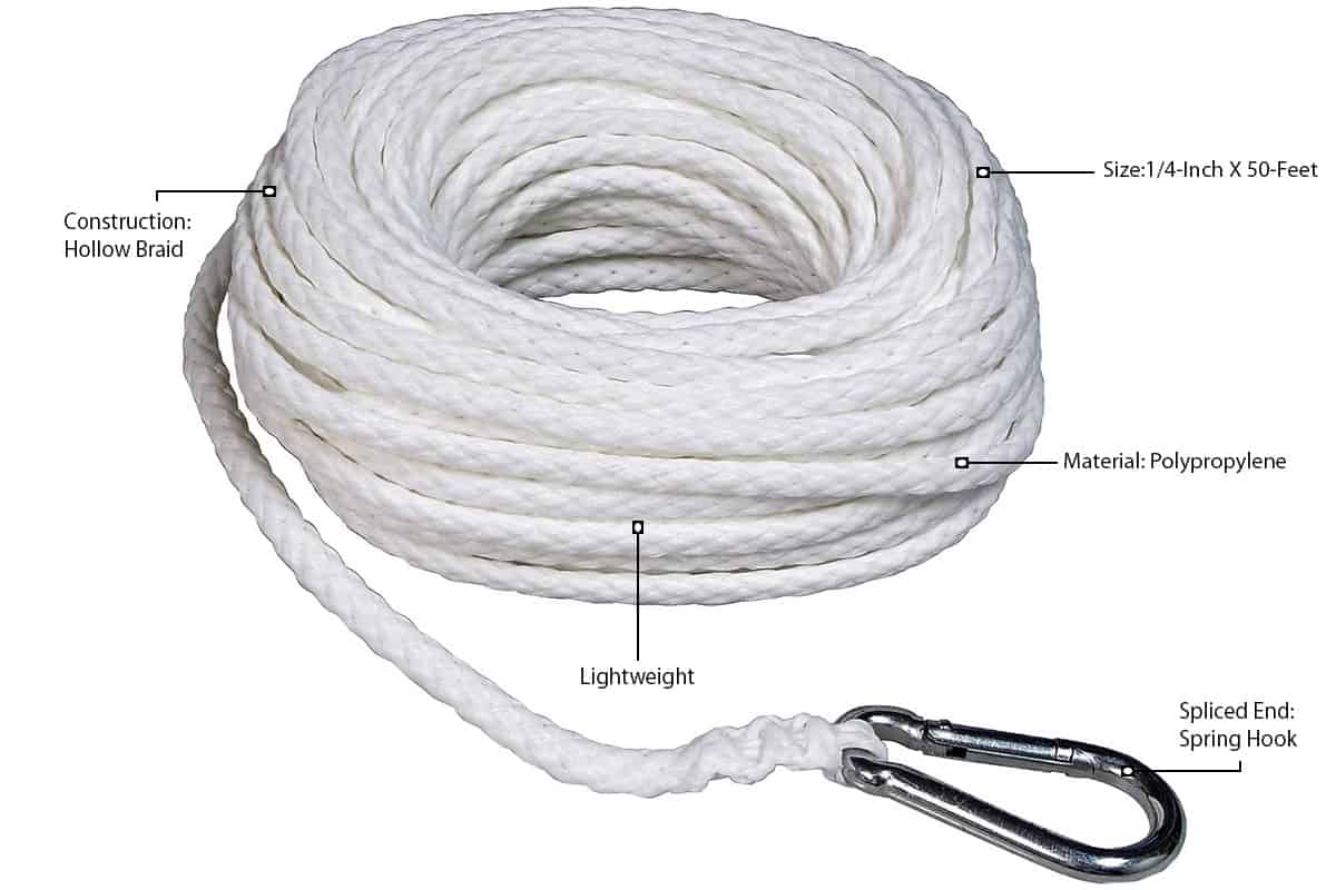 Heavy Duty Boat Line Boat Line Rope Bungee Cord Stretches to Double its Length Used for Launching/Retrieving Boats Orange, 25 feet 