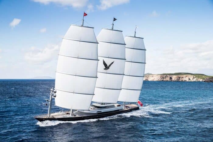 maltese falcon yacht opening sails